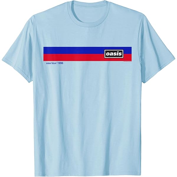 Amazon.com: Men's Oasis 1996 Tour Horizontal Stripes T-Shirt Small